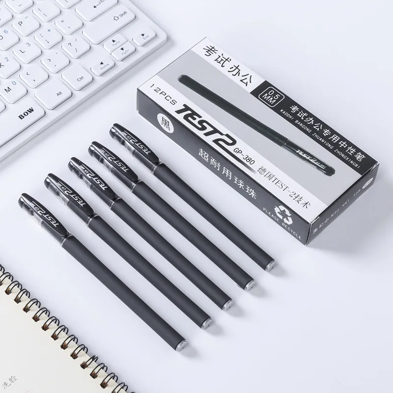 Wholesale Neutral Pen Carbon Red Black Blue Water Based Signature Student Gel Pens With Custom Logo