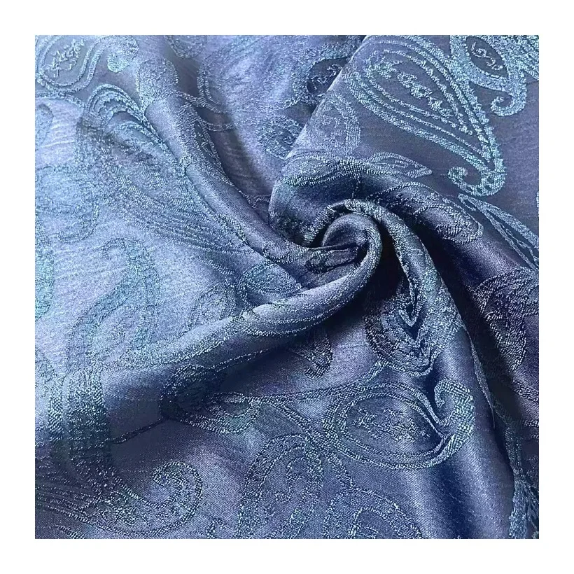 High Quantity Rayon Woven 50% Polyester 50% Rayon Woven Jacquard Fabric Customize Pattern for Abaya