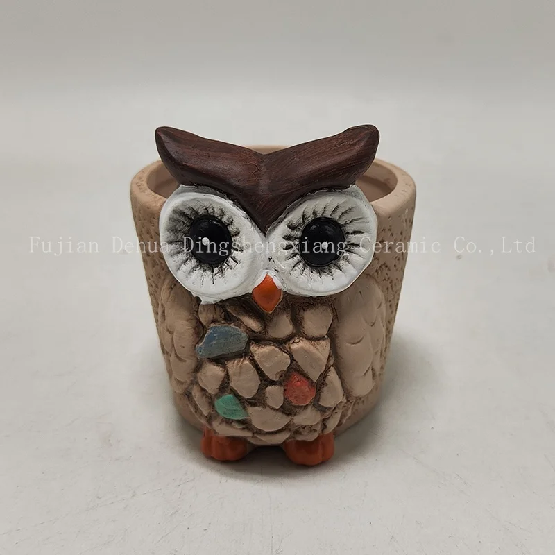 Carton Cute Animal Cat Dog Fower Pot Ceramic Planter Garden Succulent Plant Pots