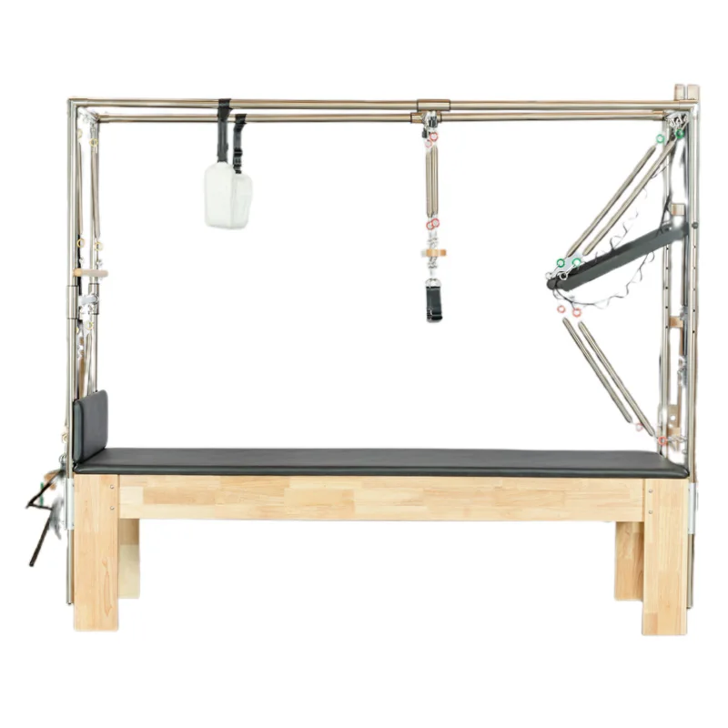 Hot Sale Gym Fitness Equipment Multi functional Oak Wood Reformer Yoga Pilates Cadillac Reformer
