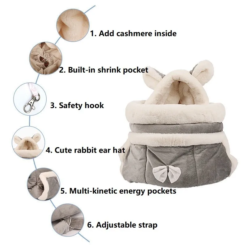 Carrier for cat,Pet cat backpack,Cat bag,Soft,Thick and Warm,winter outdoor Backpack,Handmade,limited edition,Free shipping