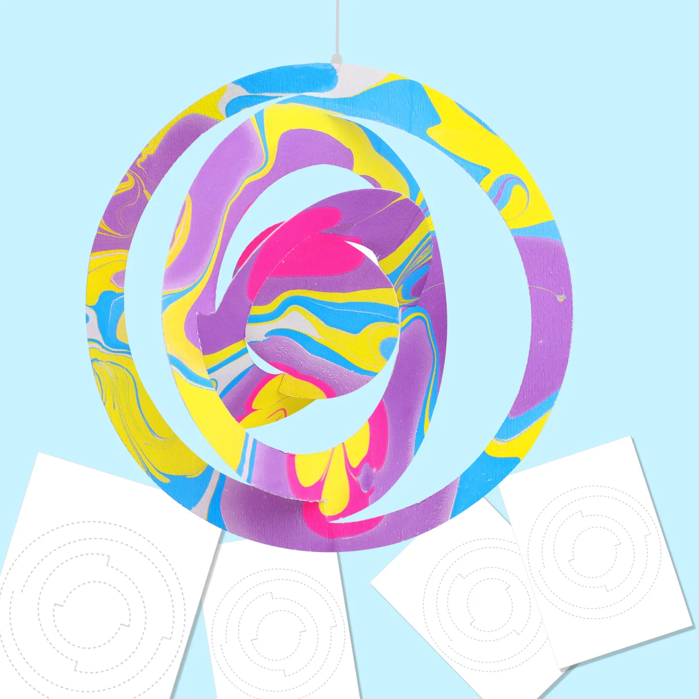 2024 New Marbling Paint Kit - 12 Color Game toys for children Arts & Crafts for Girls and Boys