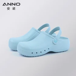 Anno EVA Medical Shoes Slippers Hole Sandals with Shoestring  foothold Navy Dual-use Non-slip Work Shoes