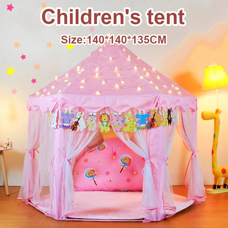 High quality dream circus sleepover game pink girl princess play house big kids children baby tent