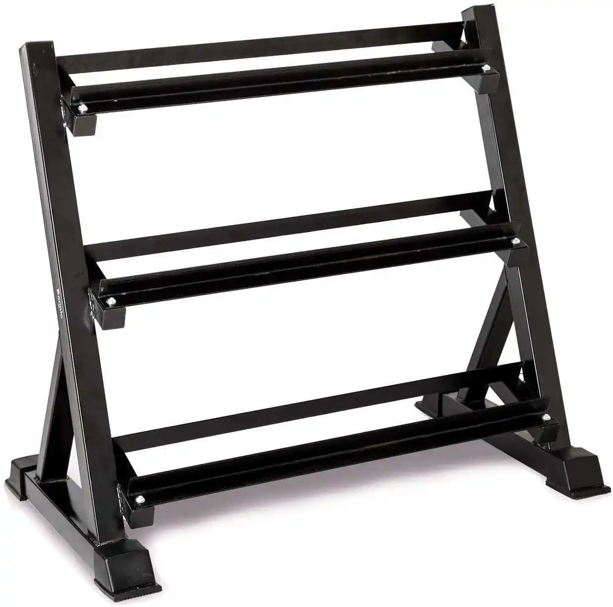 MAXSONG Fitness 2 Tier Dumbbell Weight Rack Heavy Duty, Home Indoor Fitness Gym Dumbbell Storage Stand Holder, Black