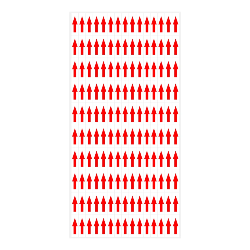 Self Adhesive Sticker Red Arrow Labels Removable Stickers Product Inspection Direction Indicator label sticker