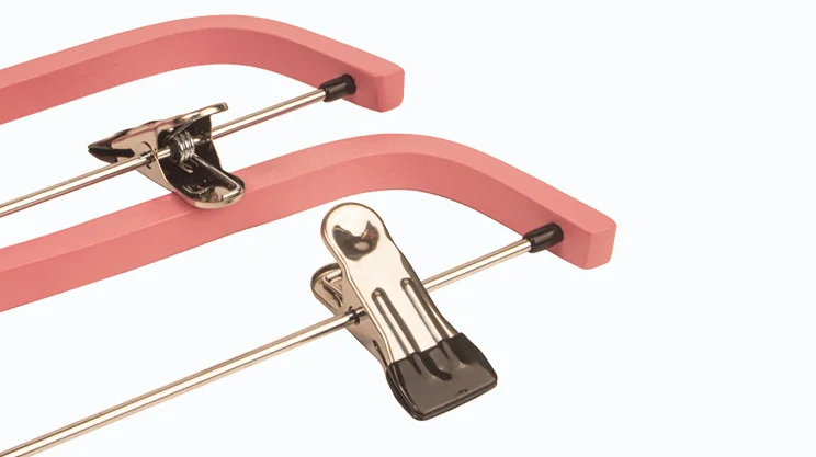 Lavinia Pink Plywood Laminated Wooden Clothes Hangers for Coats Shirts Suit Bentwood Hangers of Nature Style For Garment Display