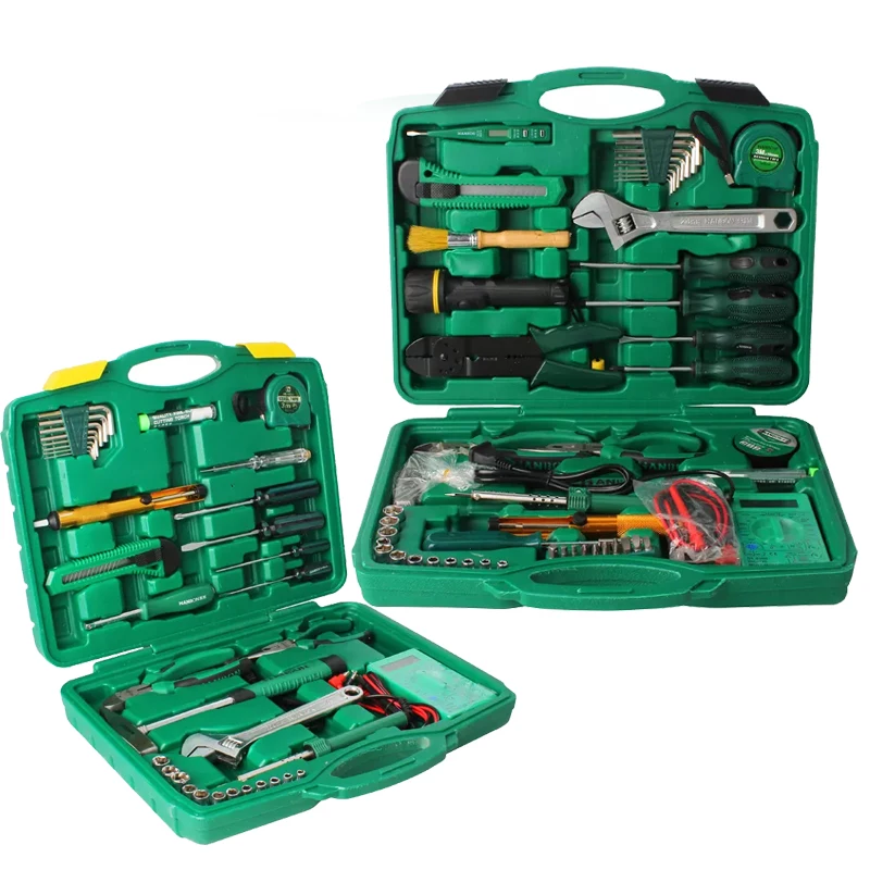 China Factory electrician tool set 51pcs 37pcs hardware toolbox kits household electrician special hand work multi tools set
