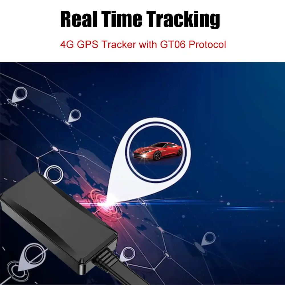 4G+2G Bluetooth GPS Tracker with SOS Microphone Cut Off Fuel for Fleet Management Vehicle Locator 24/7 Realtime Tracking
