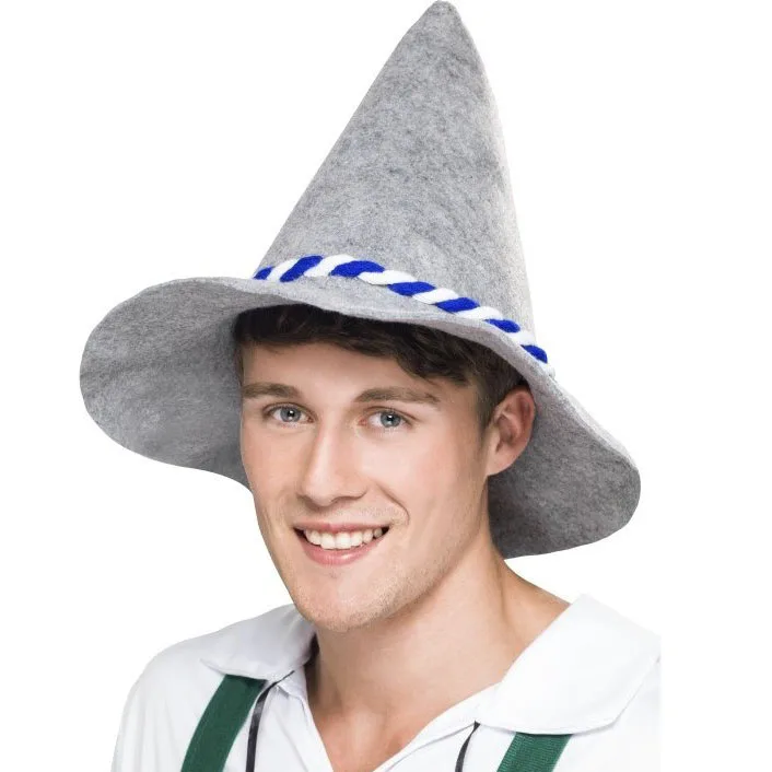 Wholesale traditional oktoberfest Bavarian hat made from 5 mm-thick quality felt