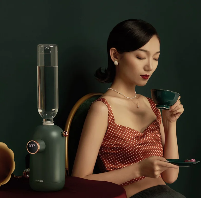 
VISEN Wilson, Ретро стиль, мгновенный диспенсер для воды для домашнего офиса, рабочего стола, маленький портативный мини карманный размер, водонагреватель 