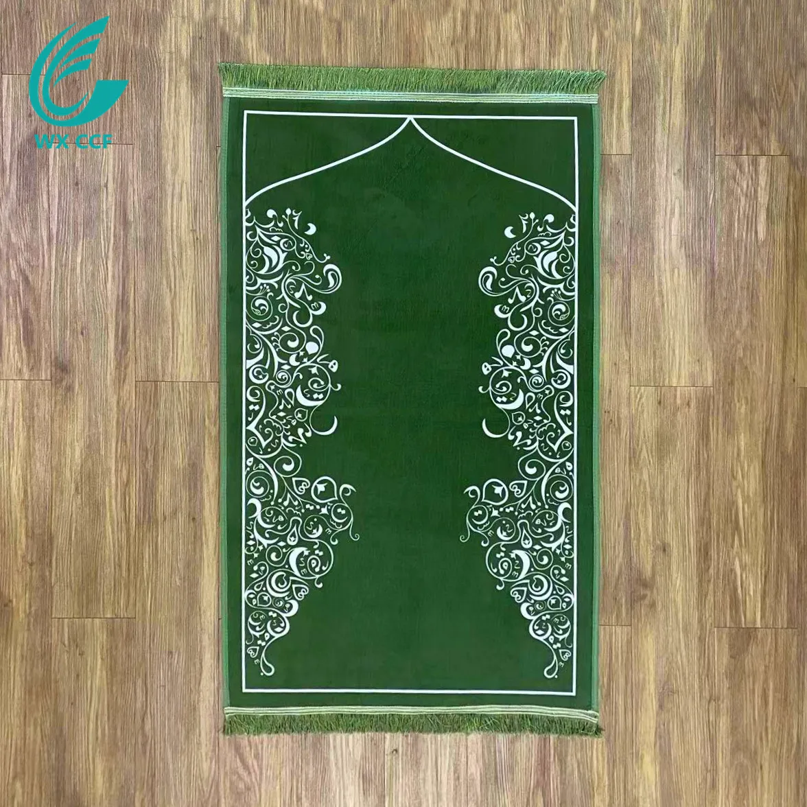 Противоскользящий складной коврик с настраиваемым логотипом из пены с эффектом памяти, мусульманский молельный коврик с кисточками