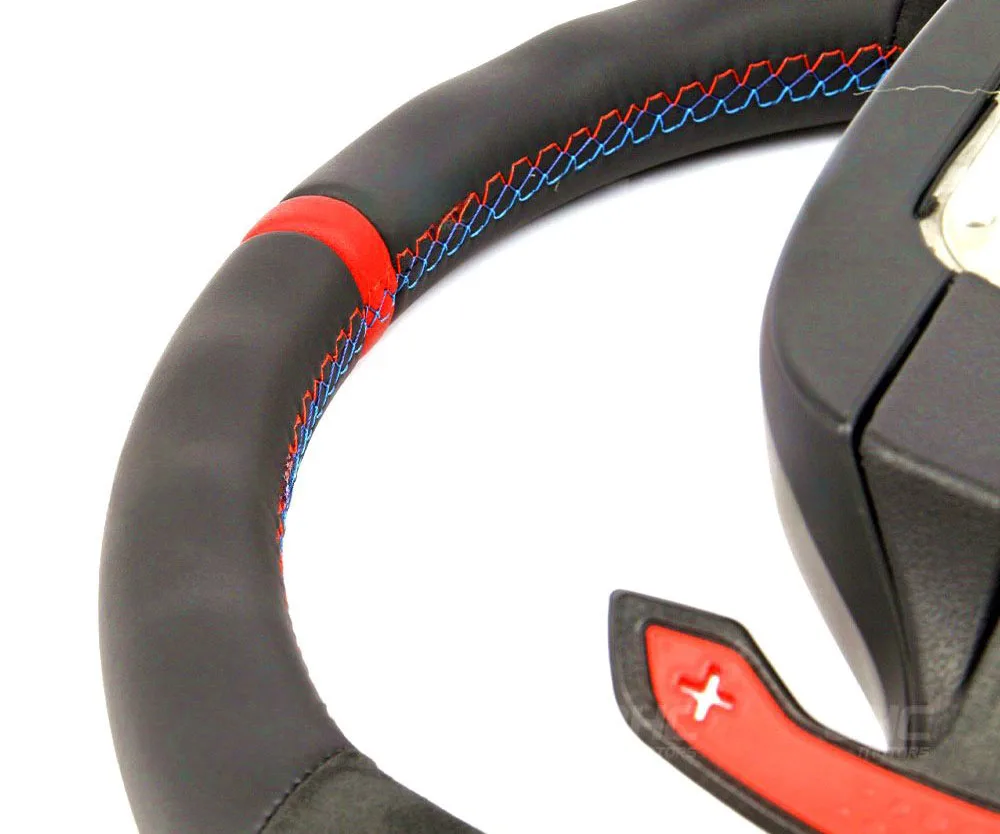 M Performance Leather Steering Wheel Fit For BMW F30 F32 F10 F20  E46 E60 E90 M3 M5 M7 LED Carbon Fiber Steering Wheel