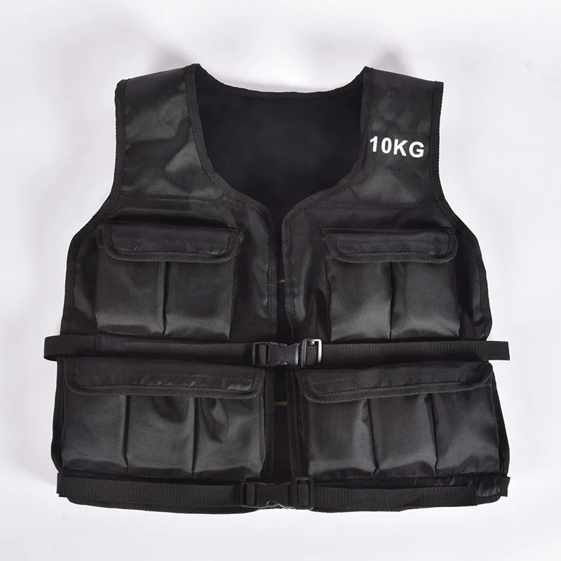 10 kg Iron Sand Custom Wholesale 20kg 10kg Fitness Adjustable Weighted Training Jacket Workout Weight Vest For Men
