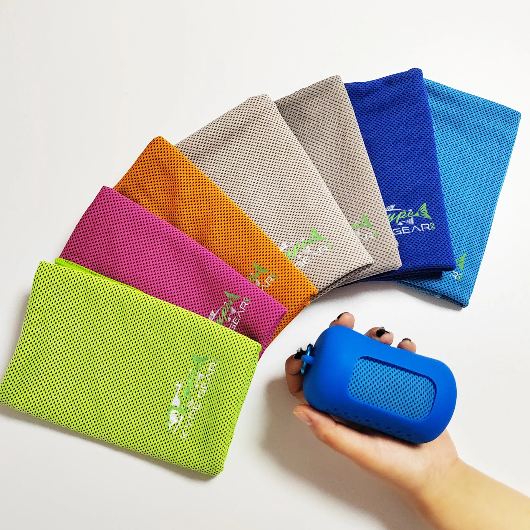 multi-color instant cooling ice towel Microfiber long sports towel for workouts