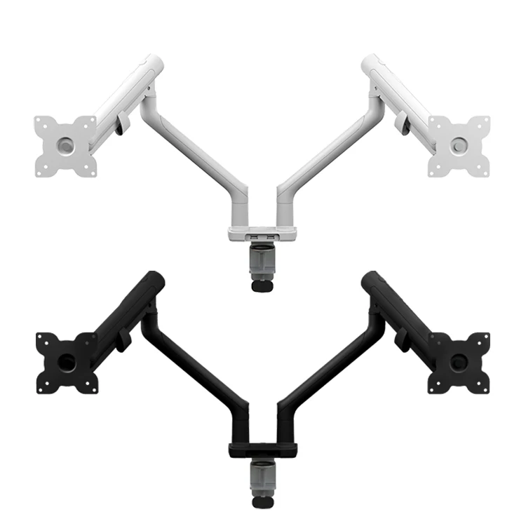 AUKI White 32 inch Vesa Arm UP TO 9 KG VESA Mount Black Dual Monitor Arm monitor stand 2 screens