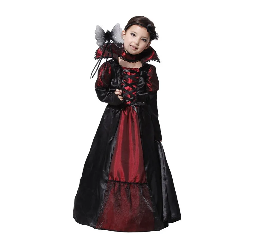 High Quality Gorgeous Bloodsucking Woman Halloween Costumes For Girls With Dresses/necklaces/straps