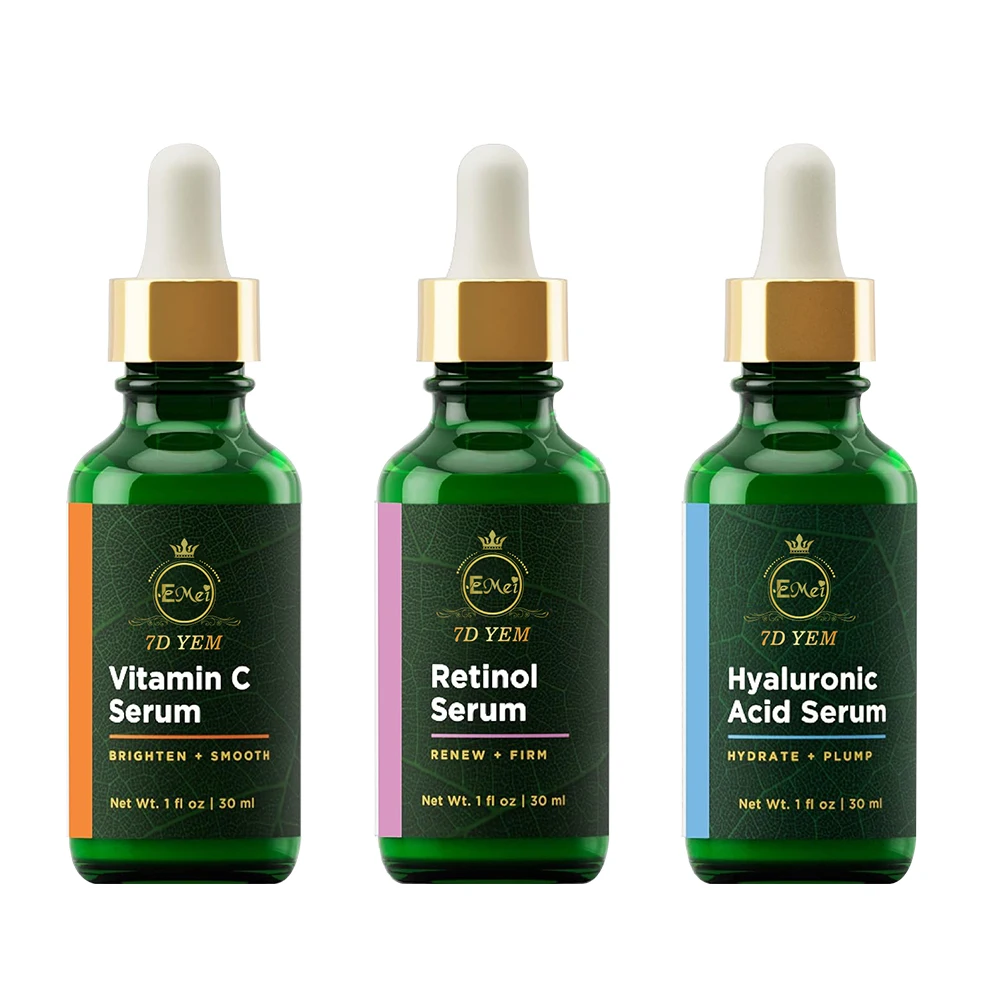 OEM Private brand facial care natural serum face 30ml oil anti aging vitamin c retionl hyaluronic acid serum
