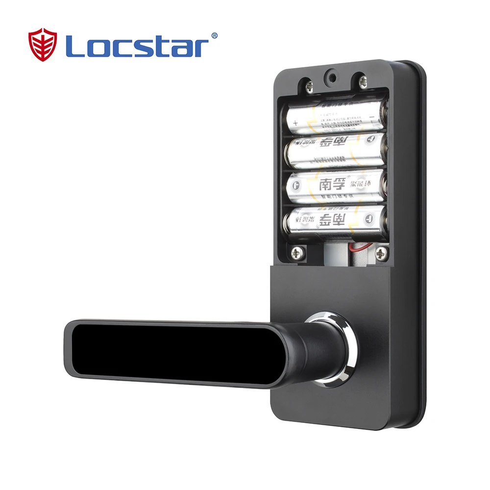 Locstar Tuya Hardware Key Fingerprint Wifi Biometric Shenzhen Home Cylinder European Rim Ttlock Bedroom Smart Door Lock