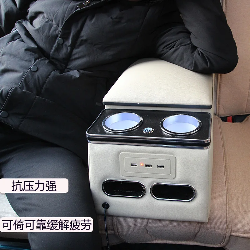 second Car car armrest general non-destructive installation storage box back row use 5