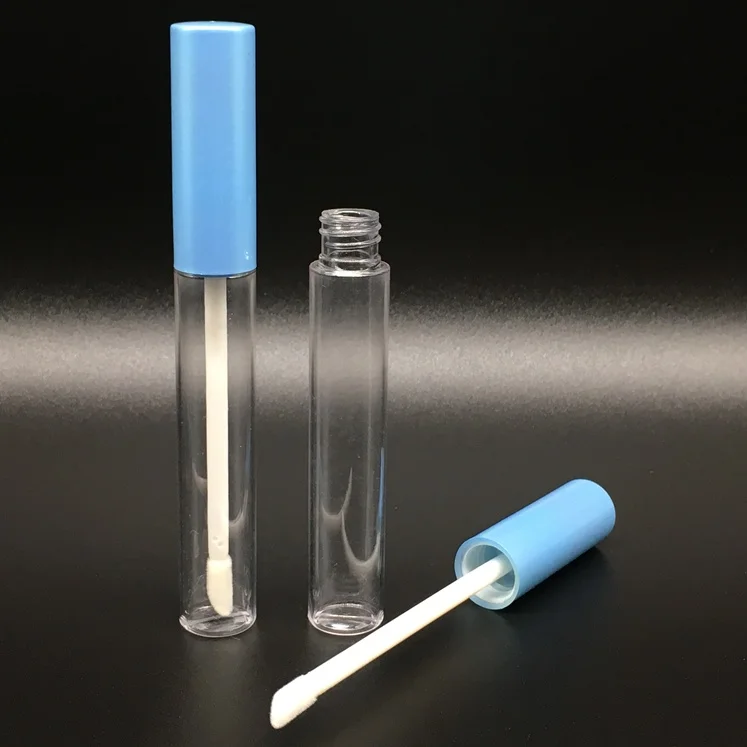 9ml 10ml Acrylic Clear Tall Pretty Custom Color Royal Blue Top Lipgloss Lip Gloss Tubes Container