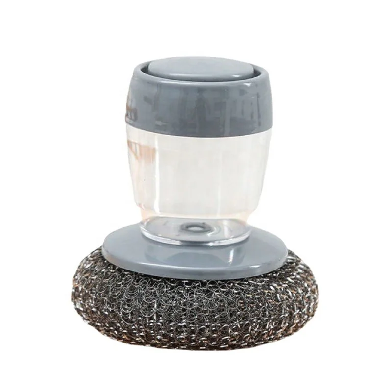 Functional Multifunctional Frying pan brush cleaning kitchen dishwashing brush with soap dispenser for dishwashing pan