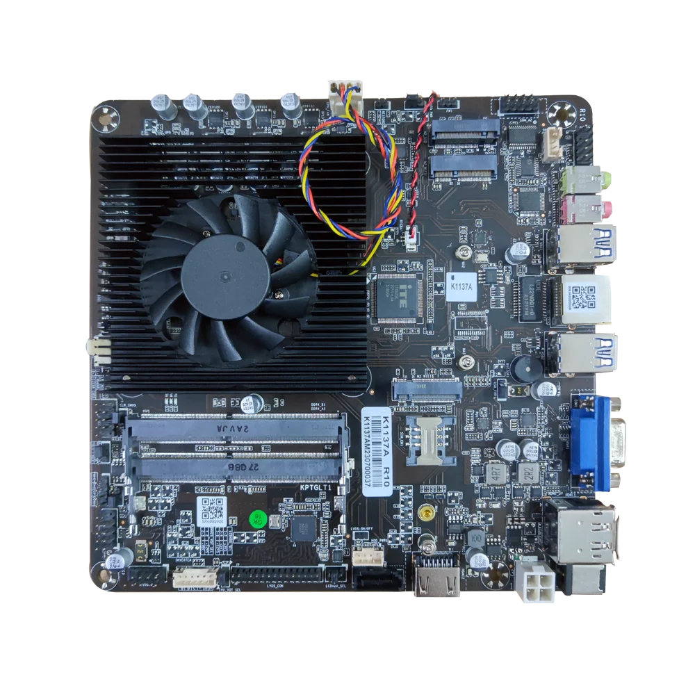 Mainboard Intel Core i7 11370H Tiger Lake Quad Core 2*HDMI DP VGA SIM 2*DDR4 M.2 2280 17*17cm Mini Itx Motherboard For Mini PC