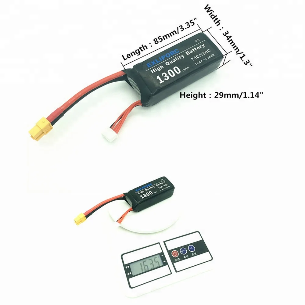 EXLIPORC fpv drone battery 6S 22.2V 5000mah 70C Soft case with XT90 for AirPlanes /Helicopters 1/8 Buggy Truggy Truck