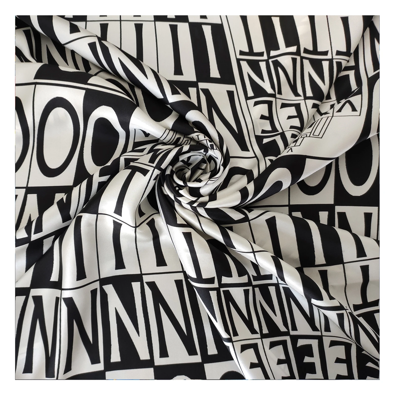 Черно-белая вьетнамская шелковая парчовая ткань