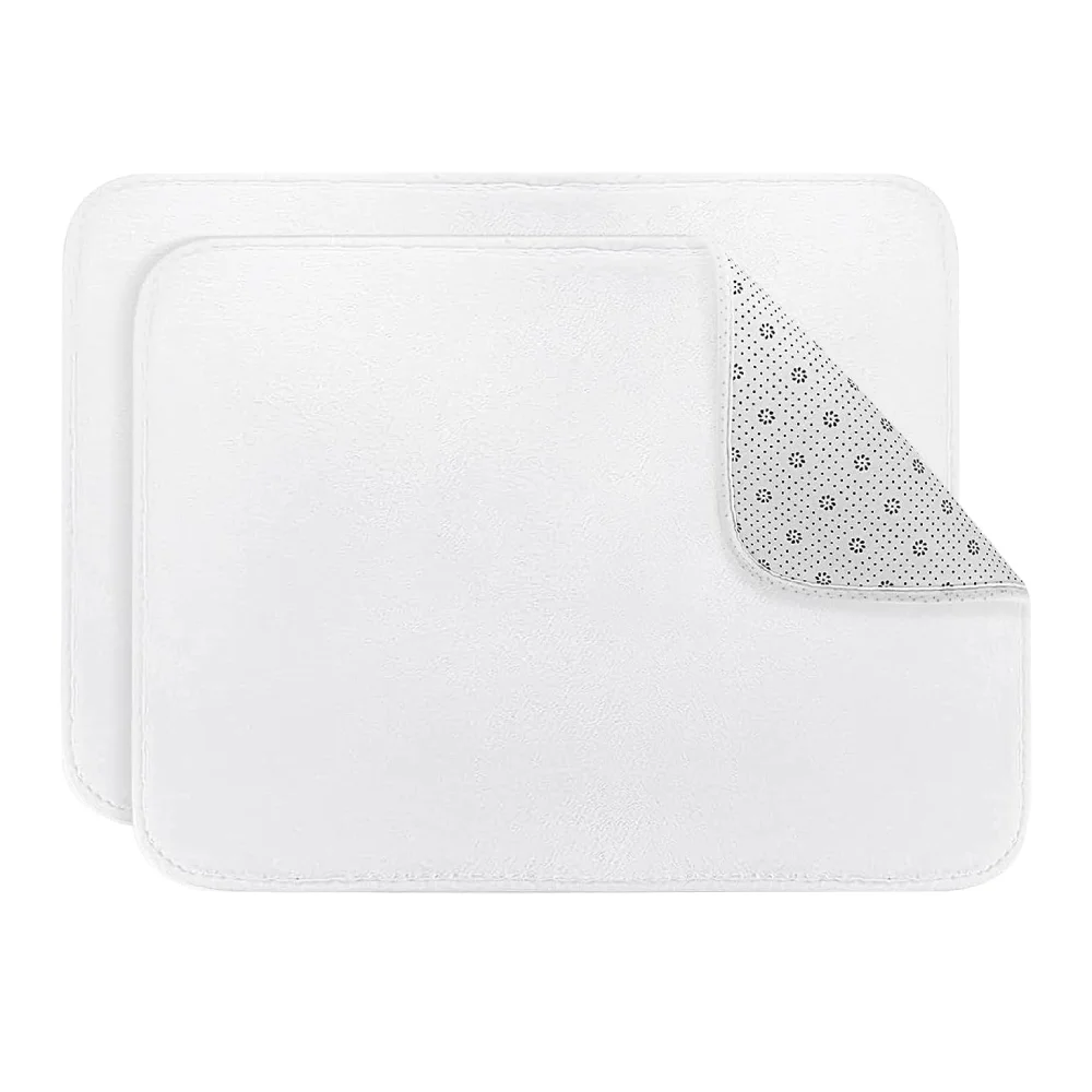 Home Bath Mat Doormat Entrance Sublimation Blanks Sponge Bottom Door Floor Mat Carpet Welcome White Mat For Heat Transfer Print