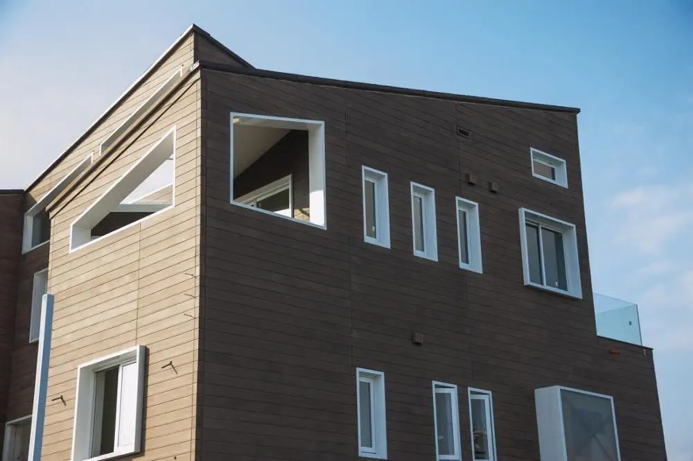 
Eco Waterproof Wallboard Wood Wall Panel Outdoor Integrated Resysta Exterior Wall Cladding 