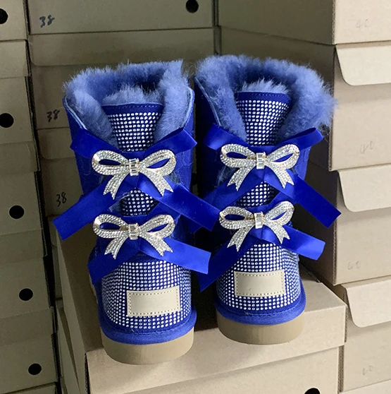 2022 Модные Дизайнерские Сапоги для снега Bling Shoes boot женская обувь