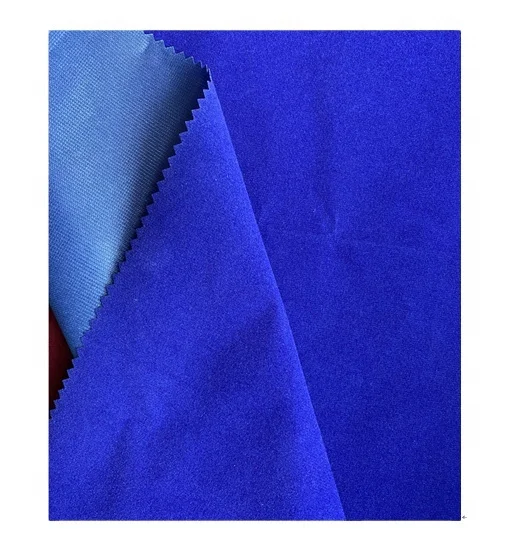 Hot Sale Factory Direct Sell flocking material  flocking fabric 58inch knitting backside use for Packing