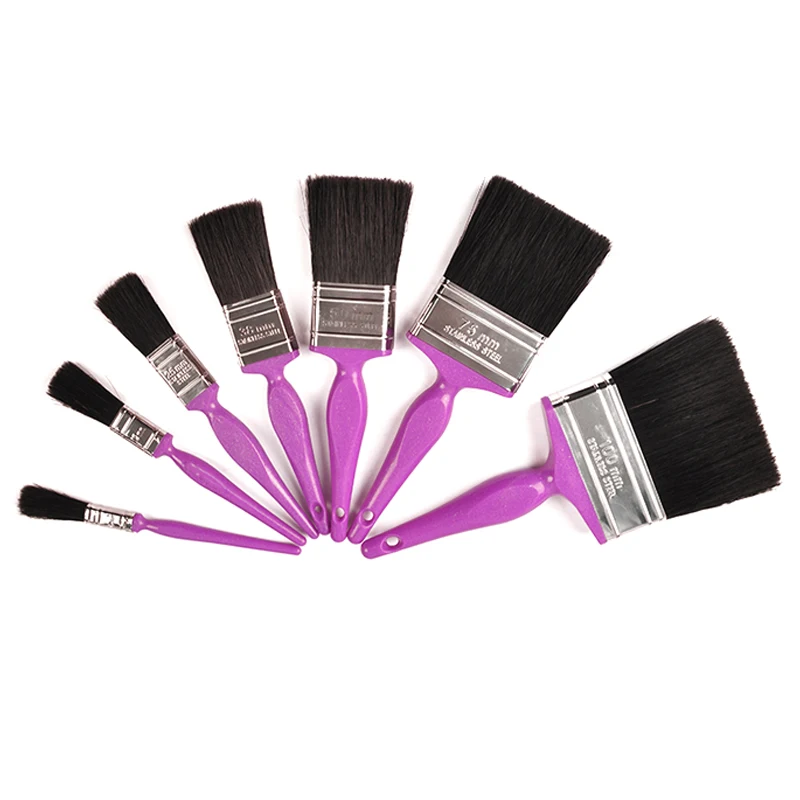 MSN china manufacturer synthetic bristle brush multiple size caesar plastic handle paint brushes