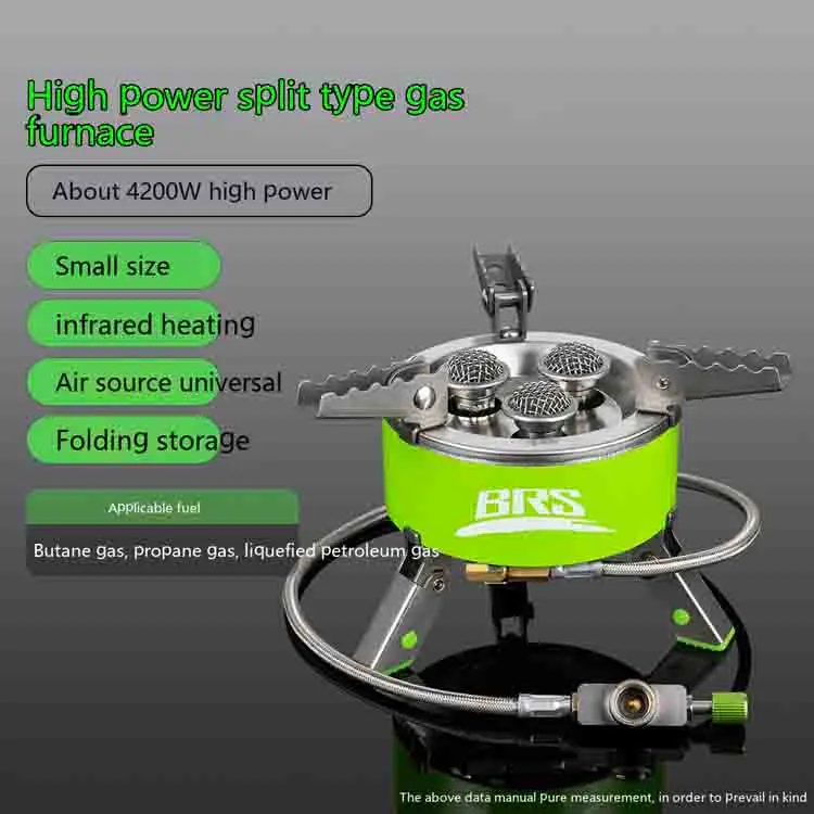BRS-73 Outdoor Gas Stove Folding Furnace Picnic Cooking Portable Gas Cooker With Three Burners