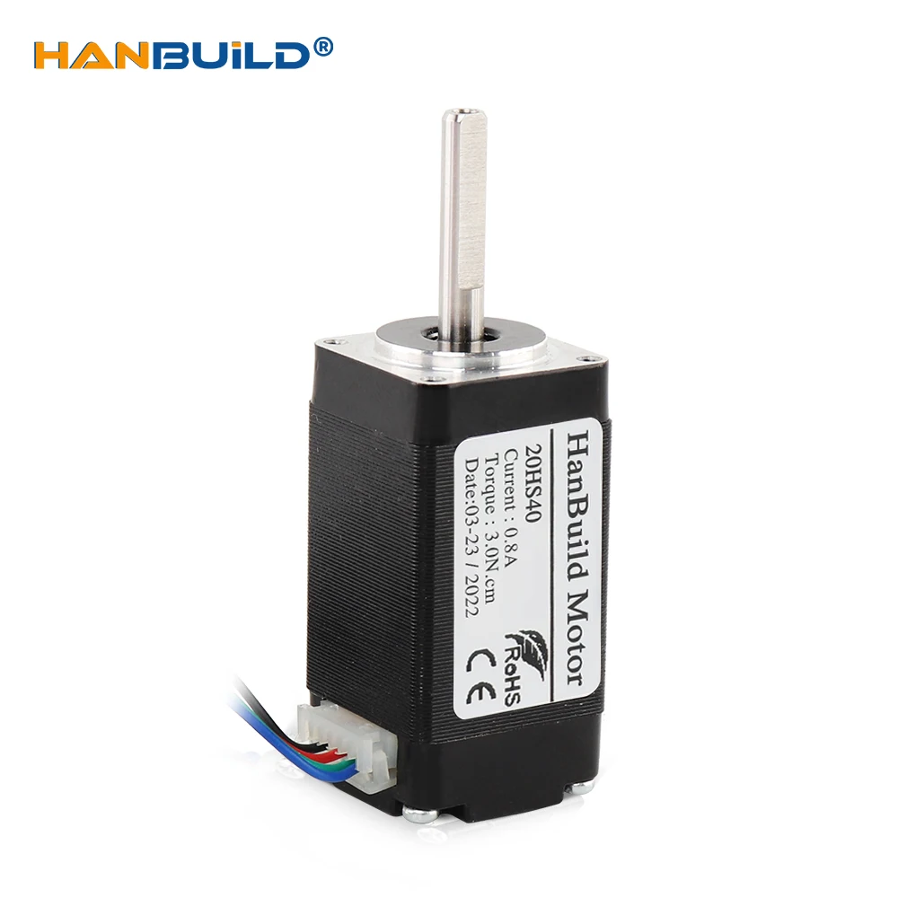 HanBuild For 3D Printer Monitor Equipment Nema8  20HS4008 motor 40mm 0.8A 0.03N.m High Torque 20 Stepper motor nema 8