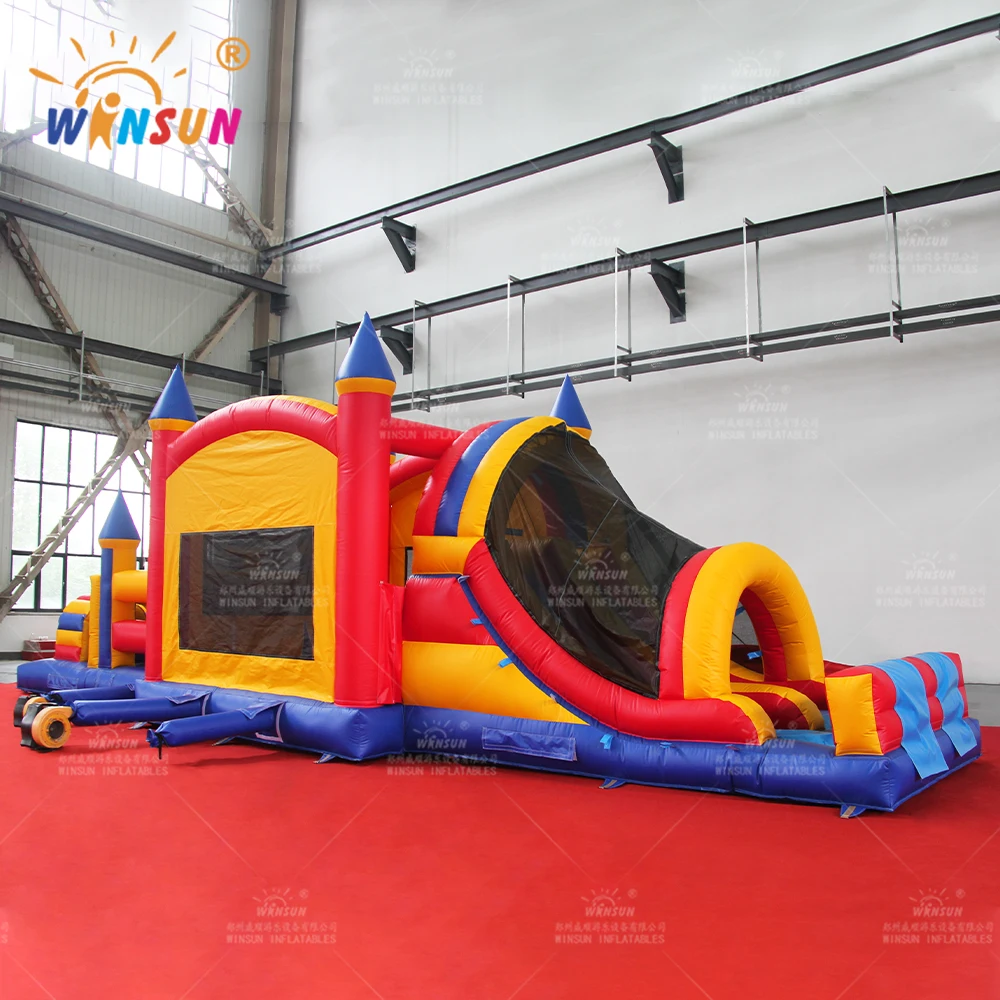 Commercial inflatable sport game interested interactive games Inflatable castle obstacle course for kids