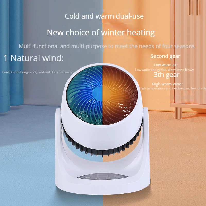 Hot Sale 2000W air circulation heater  Portable Mini Fan Heater Home Small Office Can Swing Head Heating And Cooling Fan