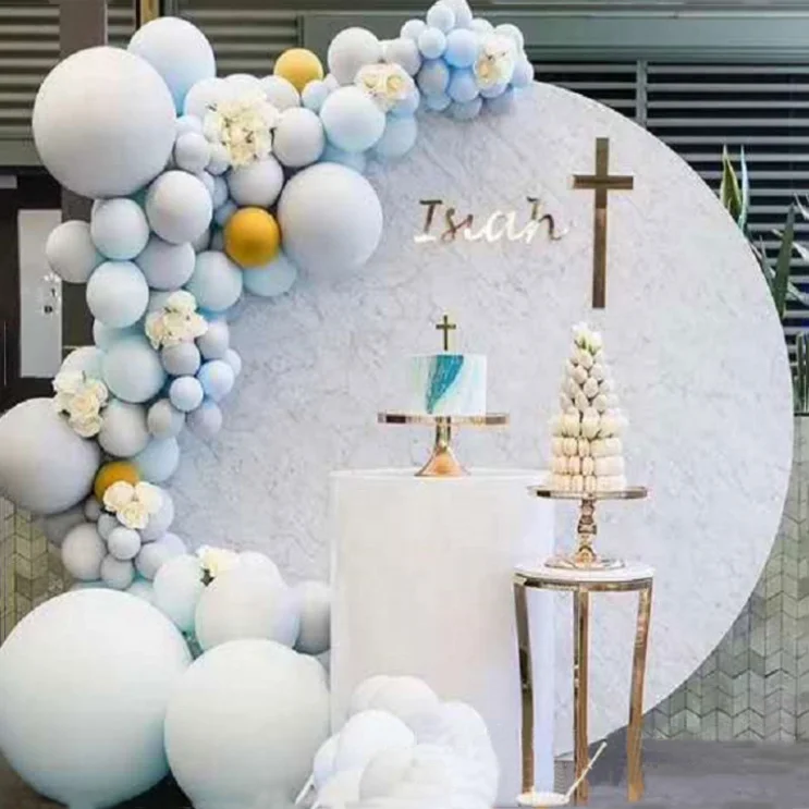 Wedding Backdrop Circle Round White Wedding Arch Metal for Wedding Favor Decoration Stage