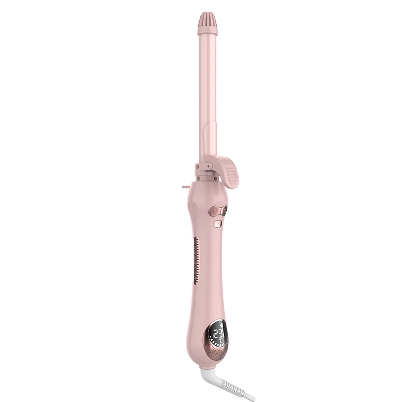 Pink automatic Curling Iron Professional Hair Curler Curling Wand Ceramic rotating Curling Irons for All Hair Types