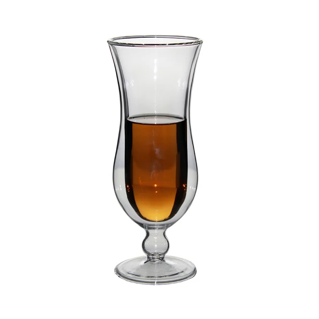 clear double wall red wine glass cup / goblet / tall glasses cup / mugs / cup sparkling wine
