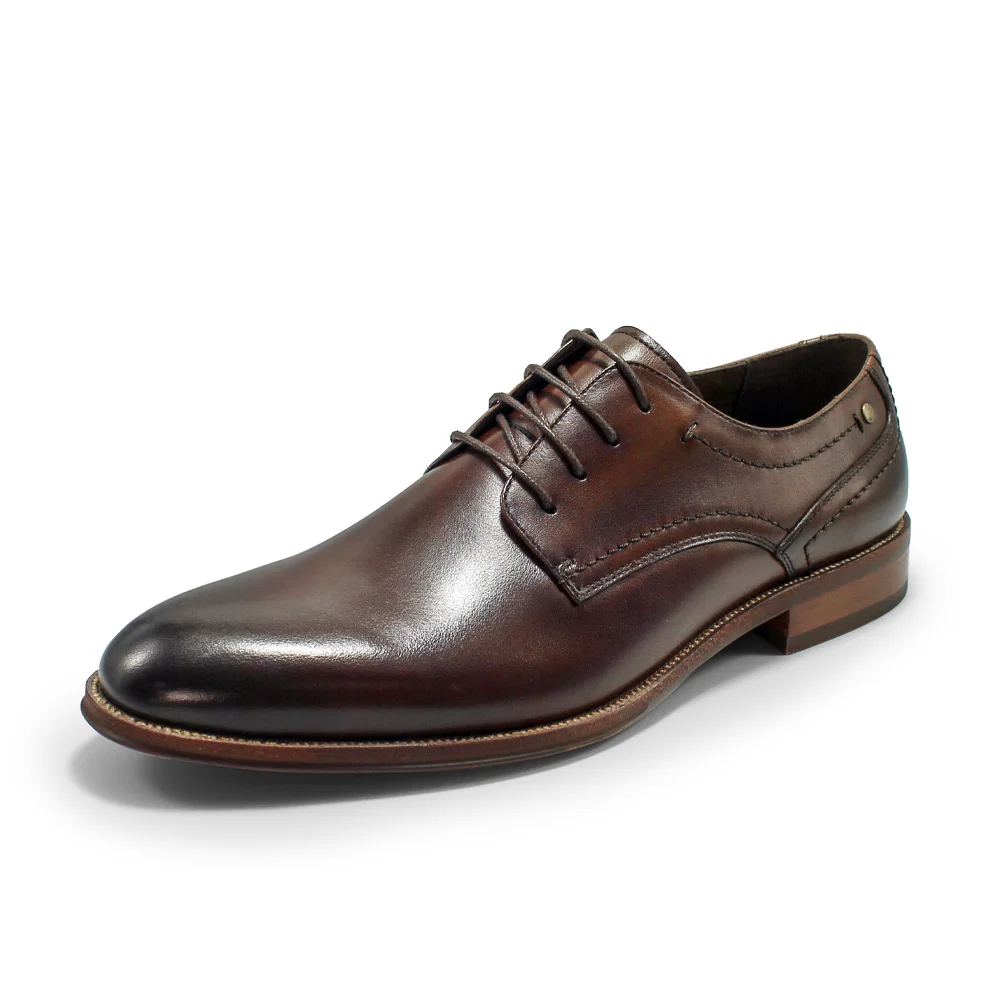 
2021 New mens brown dress business classic men shoes genuine leather footwear for men 