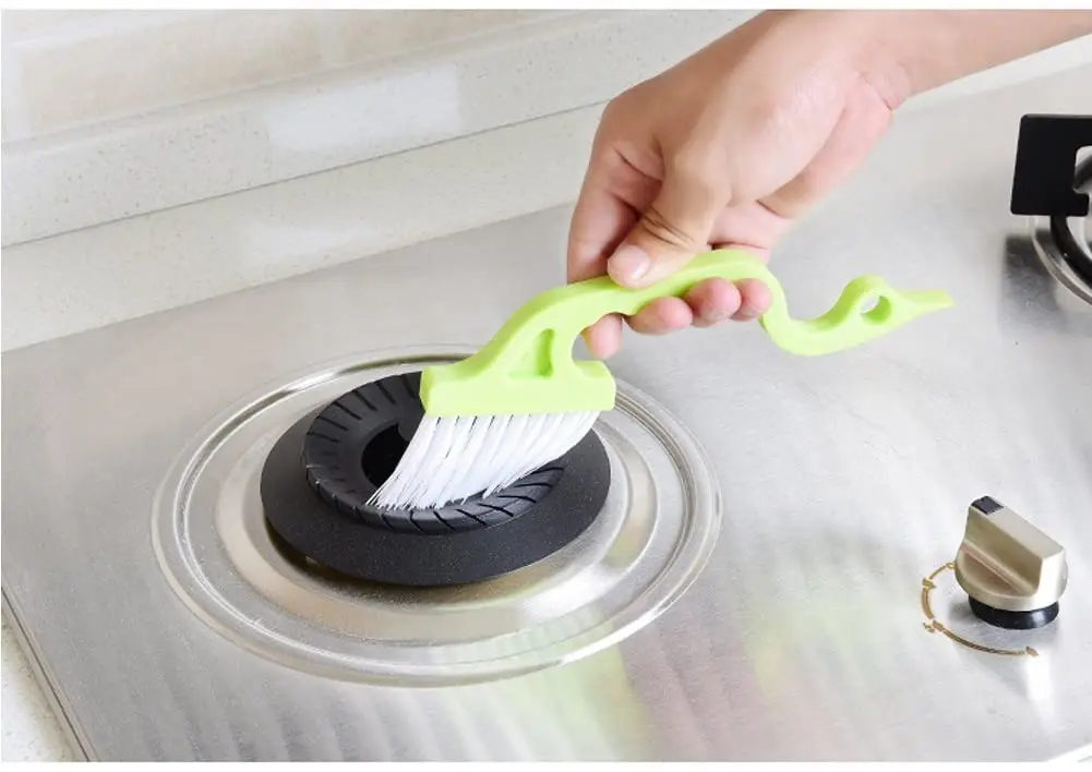 Household Window Track Kitchen Cleaning Brushes Hand Held Groove Gap Clean Tools Cleaning Brush