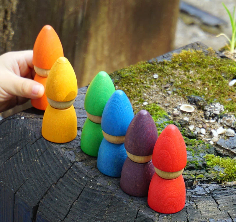 Wholesale Wooden Peg Dolls Handmade DIY Painting Peg Dolls Early Childhood Education Toys