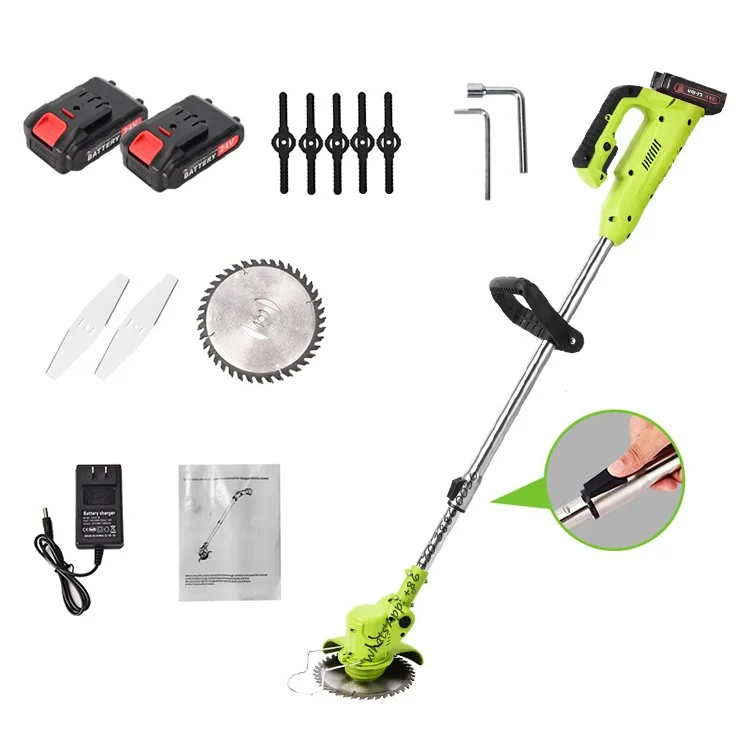 Garden Tool Portable Lawn Mower Extendable Angle Adjustment Rechargeable Lithium Electric Grass Trimmer for Field Weed Plants