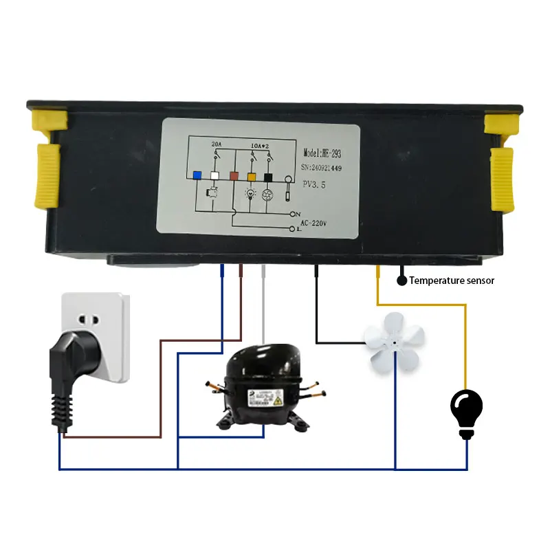 Longhey Digital Mini Thermostat On Condenser Of Cold Room Freezer Part Electronic Led Display Temperature Controller