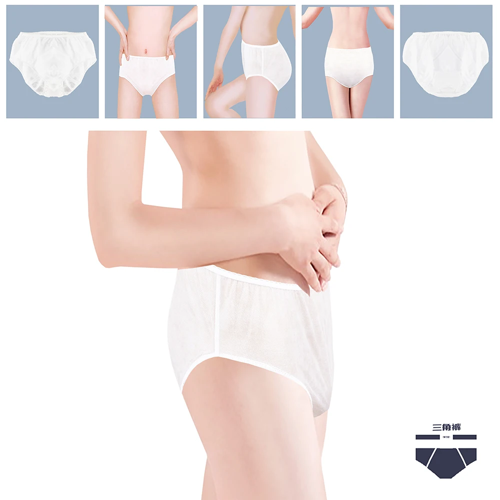 Plus Size customizable print 100% Cotton menstrual Thong Bikini postpartum underwear maternity pants disposable panty for wome