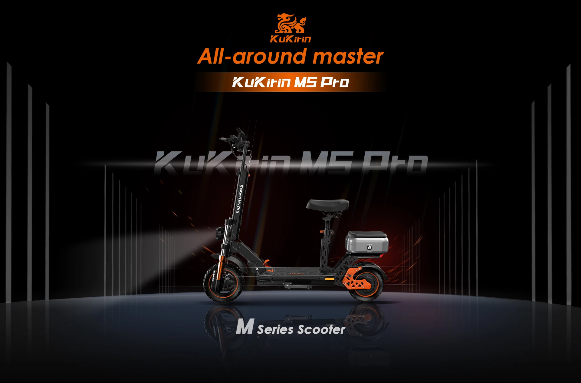 2023 New Eu Uk Warehouse Manned Seat Kugookirin 48V Adult Kukirin M5 Pro Storage Box Electric Scooters Free Shipping