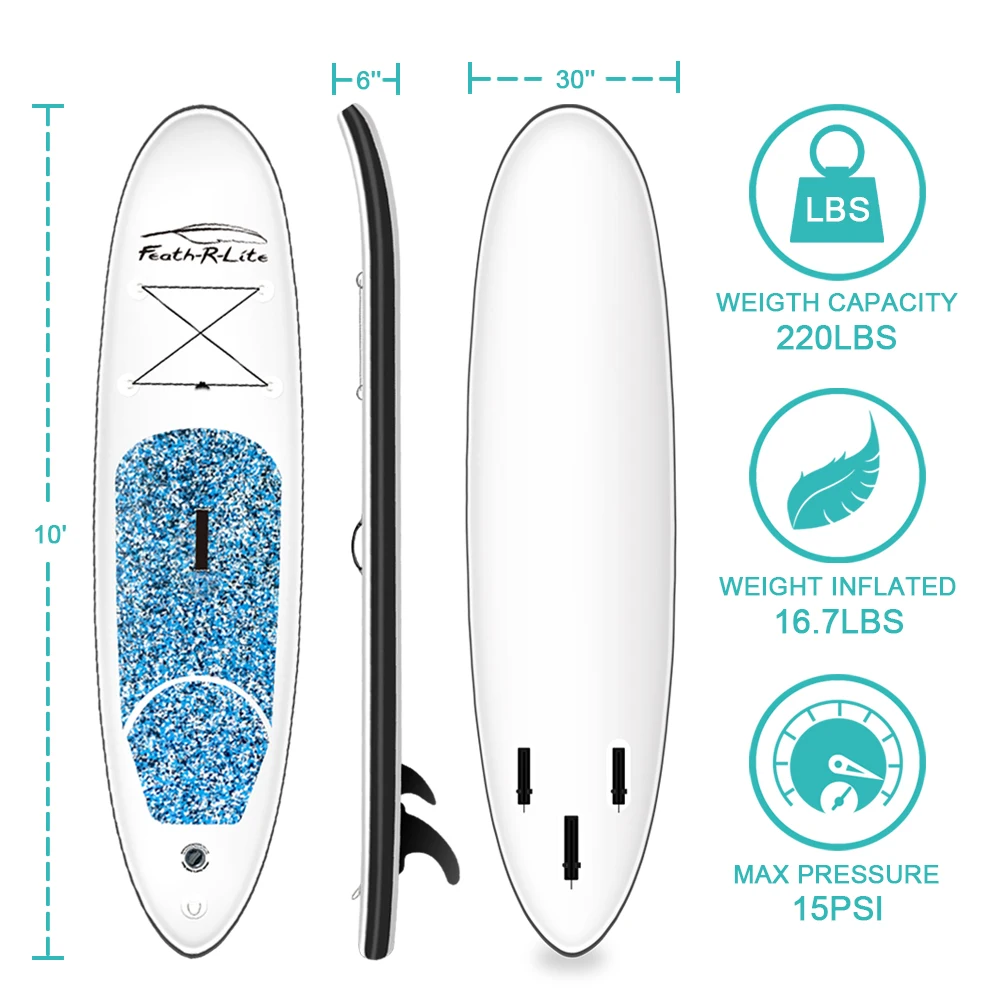  FUNWATER Drop Shipping sup stand up paddle inflatable plastic surfboard surf
