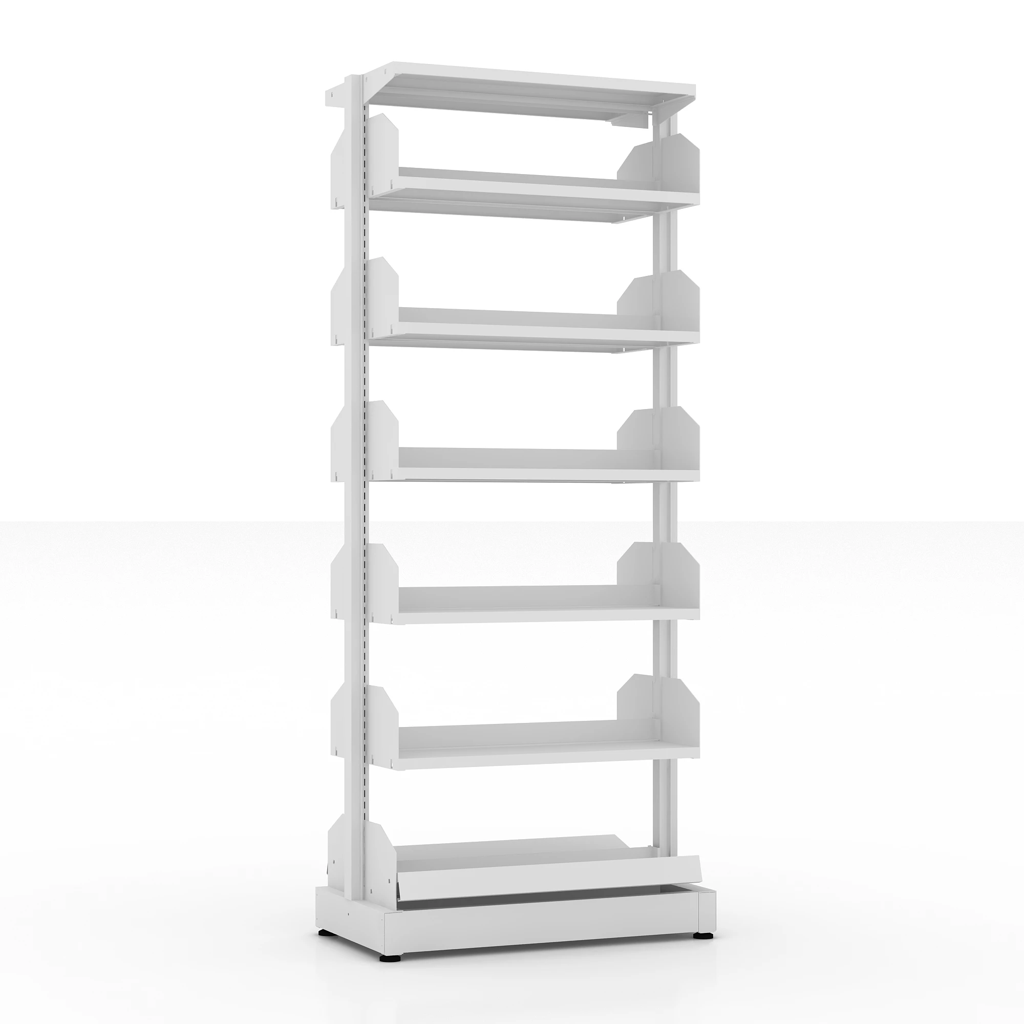 Multi-functional Metal Storage Knock Down School Library Commercial  Bookshelf with movable shelves